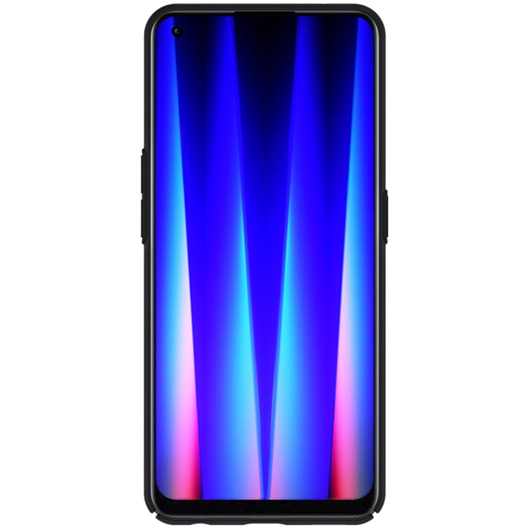 NILLKIN frosted PC phone case in black with raised edges for screen protection