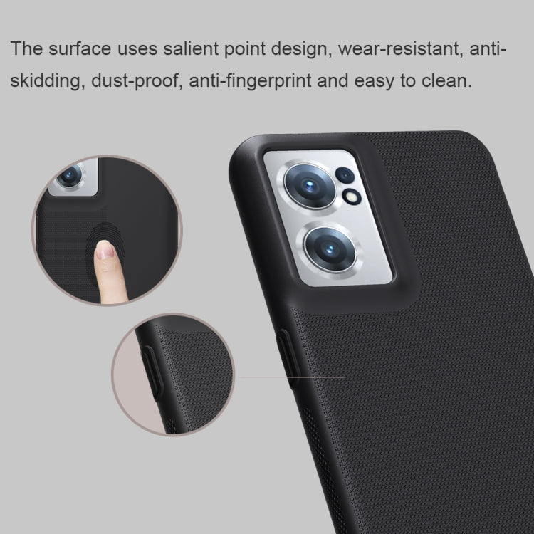 Black NILLKIN frosted PC phone case with textured finish and camera cutouts