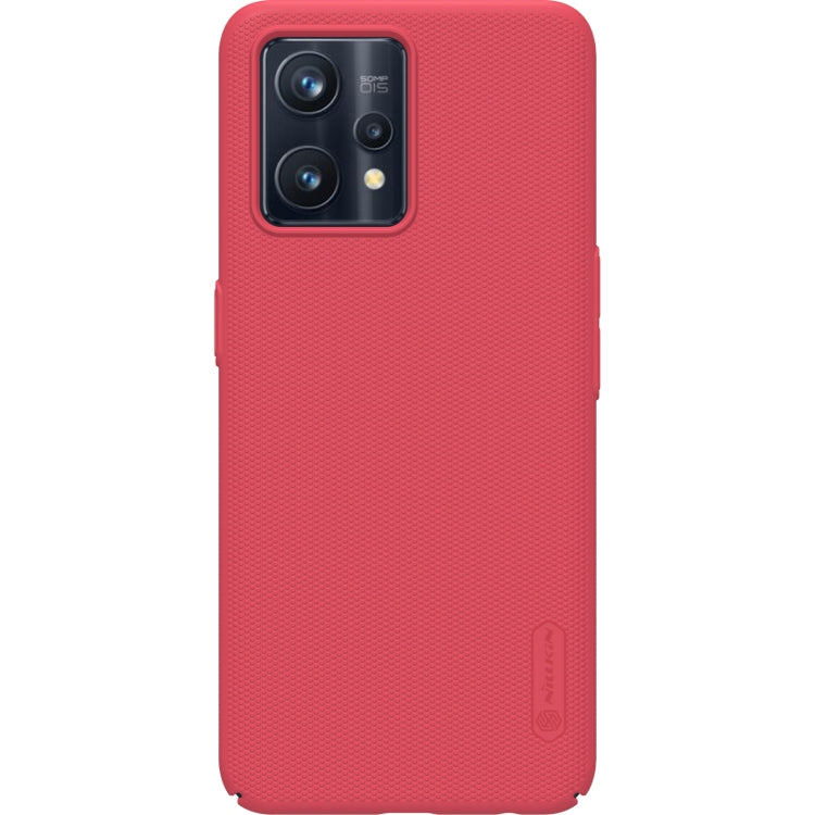 NILLKIN frosted PC phone case in red with textured finish and camera lens opening