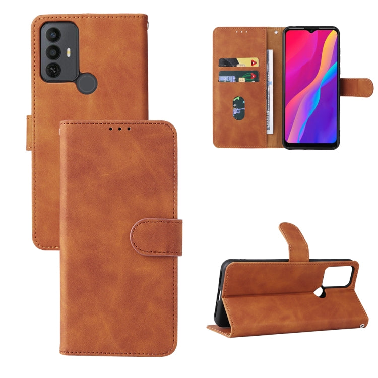 Magnetic flip leather phone case, brown, card slots and kickstand viewing stand