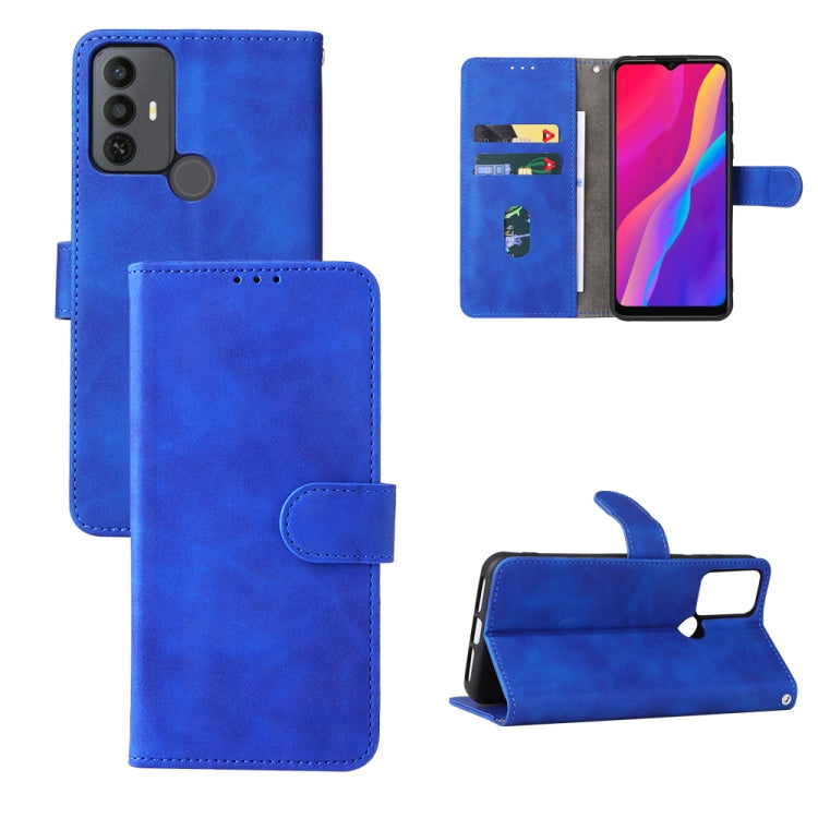 Magnetic flip leather phone case, blue, card slots and kickstand viewing stand