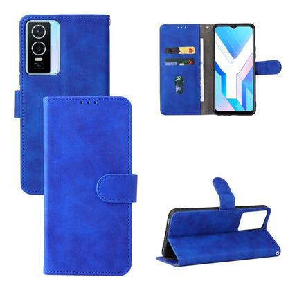 Magnetic flip leather phone case, blue, card slots and fold-out kickstand