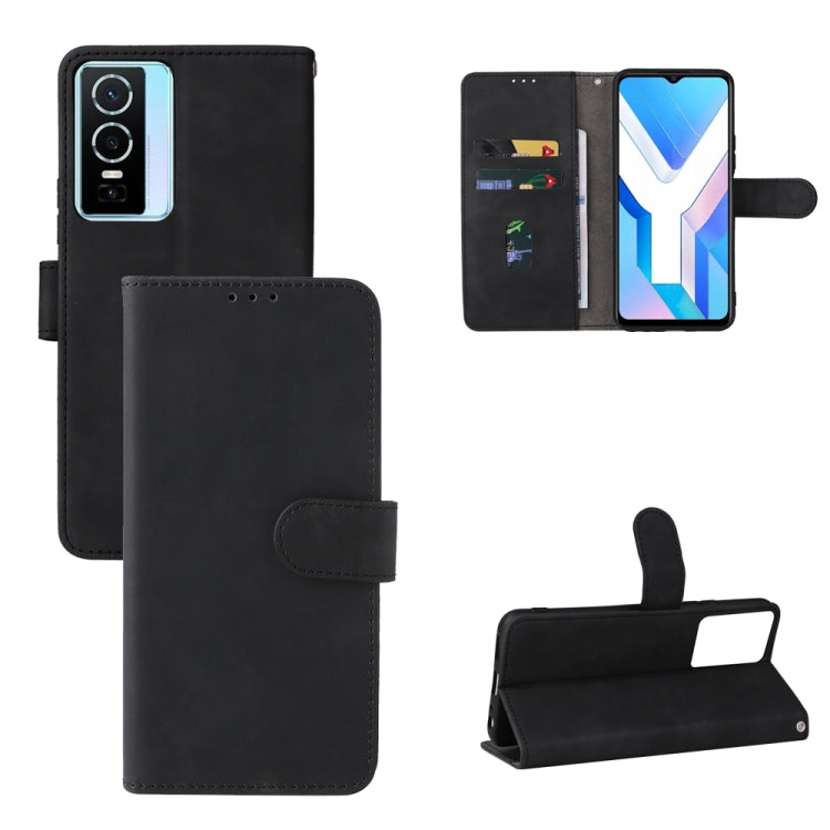 Black magnetic flip leather phone case with card slots and stand view