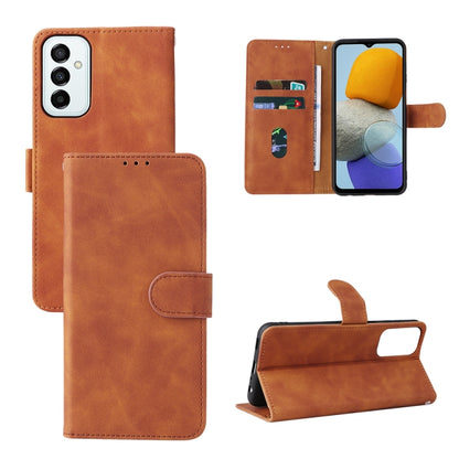 Tan magnetic flip leather phone case with card slots and flip-stand cover
