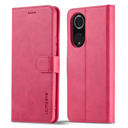 Pink calf-texture leather phone case with flip cover and card slot
