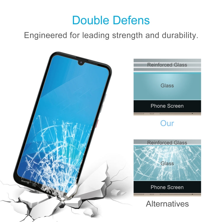 Tempered glass screen protector with reinforced glass layer for durability