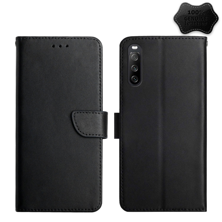 Genuine leather flip phone case, black, textured finish with card slot on front flap