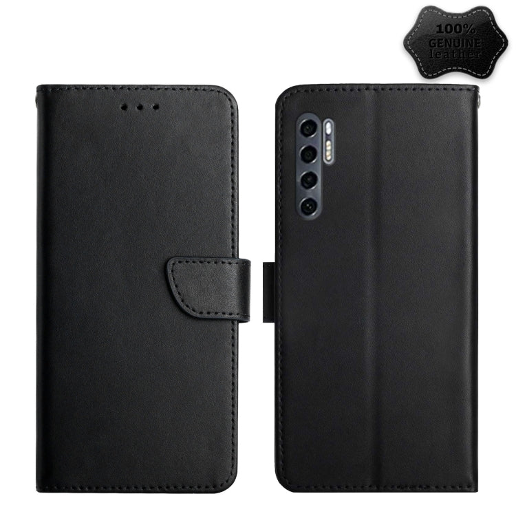 Black leather flip phone case with front cover and side camera cutout