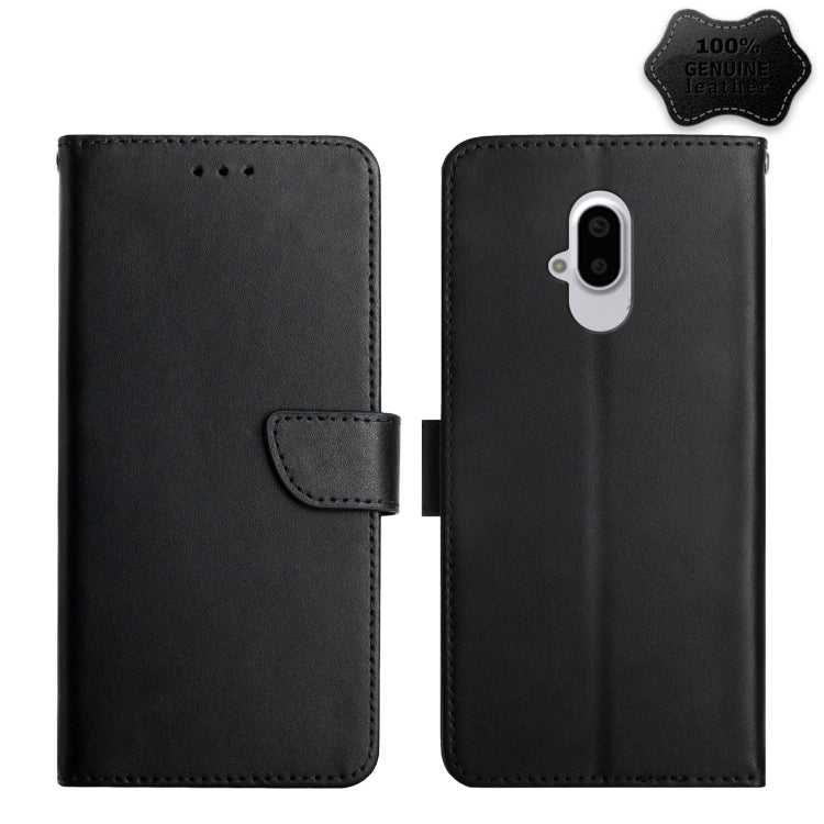 Blue leather flip phone case with front flap and camera cutout
