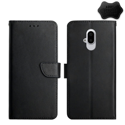 Blue leather flip phone case with front flap and camera cutout