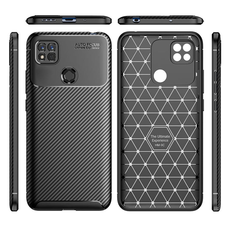 Black carbon fiber texture TPU phone case front, back, and side ports