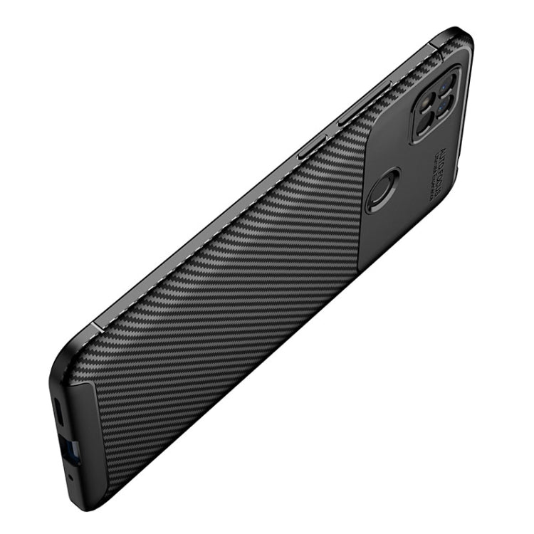 Black carbon fiber texture TPU phone case slim profile with camera cutout