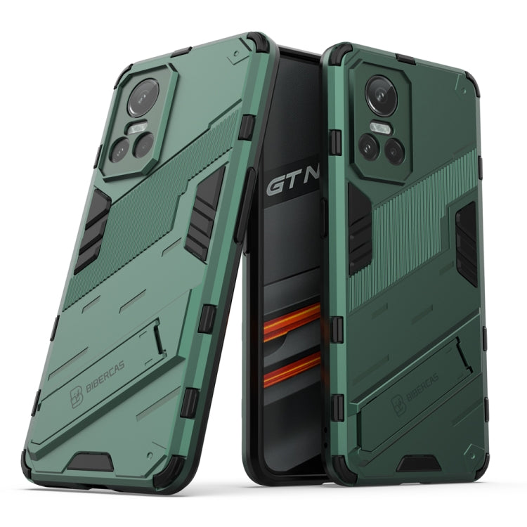 Green rugged TPU phone case with raised corners and camera lens cutouts