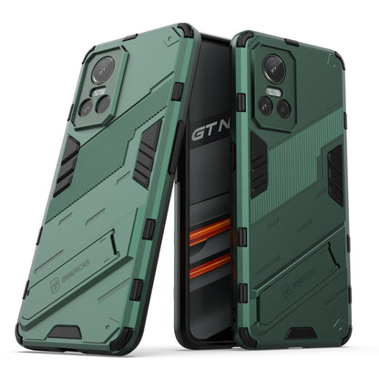 Green rugged TPU phone case with raised corners and camera lens cutouts