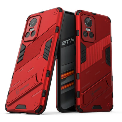 Red rugged TPU phone case with raised corners and camera lens cutouts