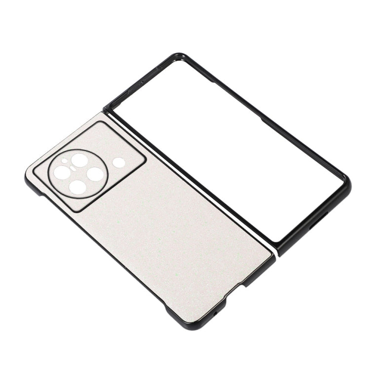 Glitter phone case for vivo X Fold, laid flat with camera cutout and side frame