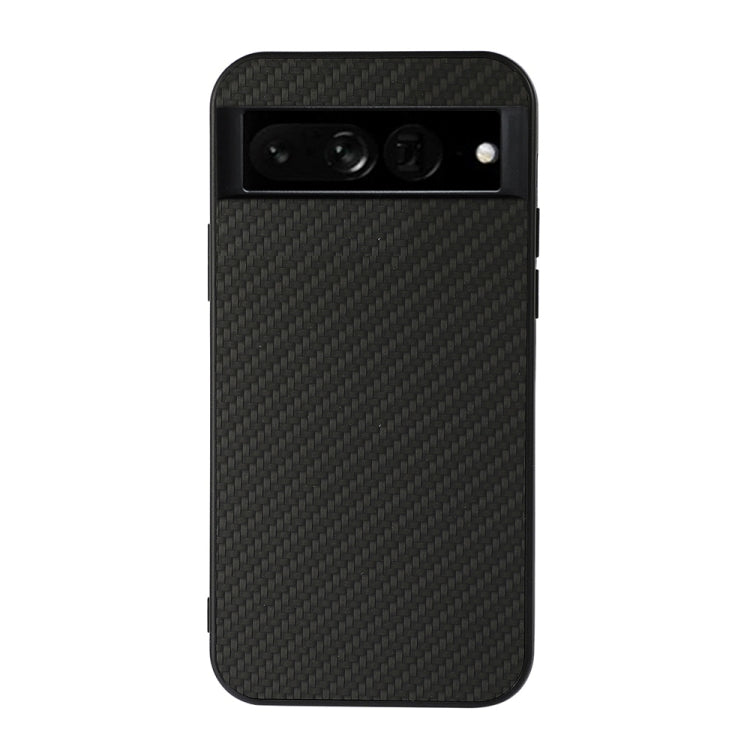 Black carbon-fiber texture PU phone case with camera cutouts and slim side grips