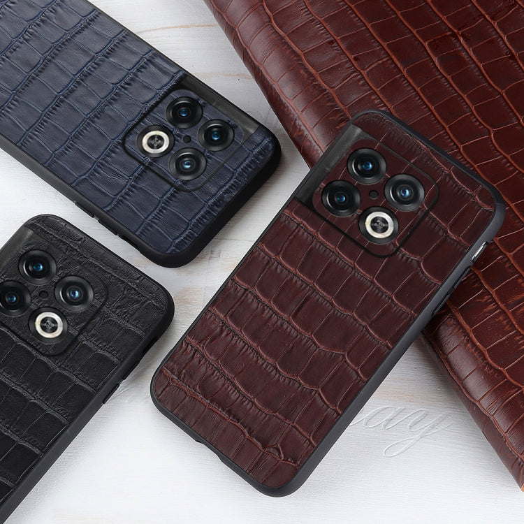 Crocodile-texture genuine leather phone cases in black, blue, and brown—multiple colors shown.