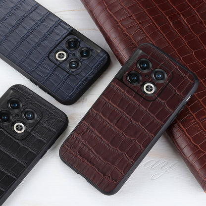 Crocodile-texture genuine leather phone cases in black, blue, and brown—multiple colors shown.