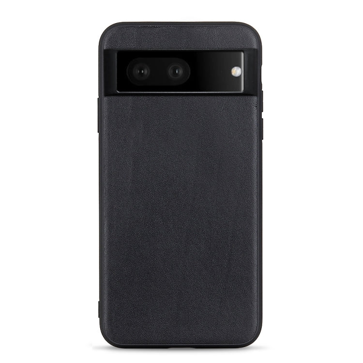 Black leather phone case with camera bar cutout and side opening.