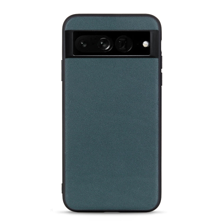 Green lambskin leather phone case with rear camera and flash cutout