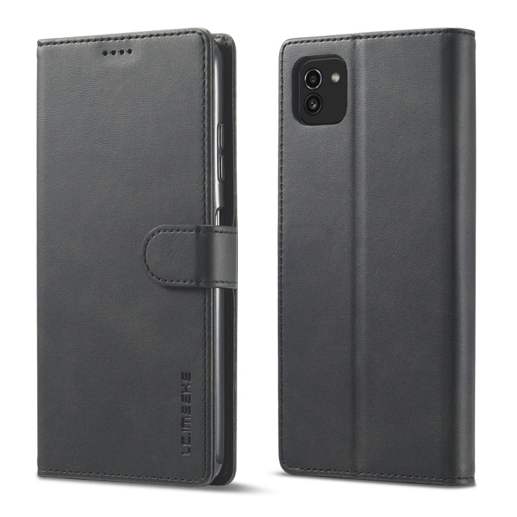 Calf-texture leather flip phone case with card slot, cutouts, and camera opening