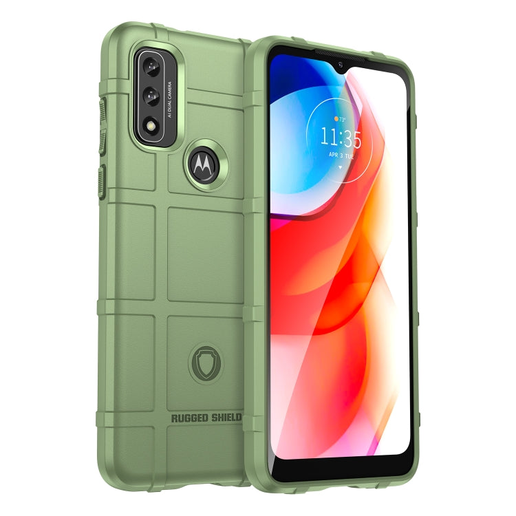 Green rugged shockproof TPU phone case with camera cutout and raised screen edge