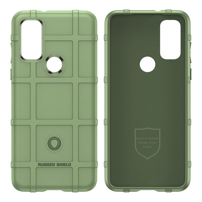 Green rugged TPU phone case set showing back view with cutouts