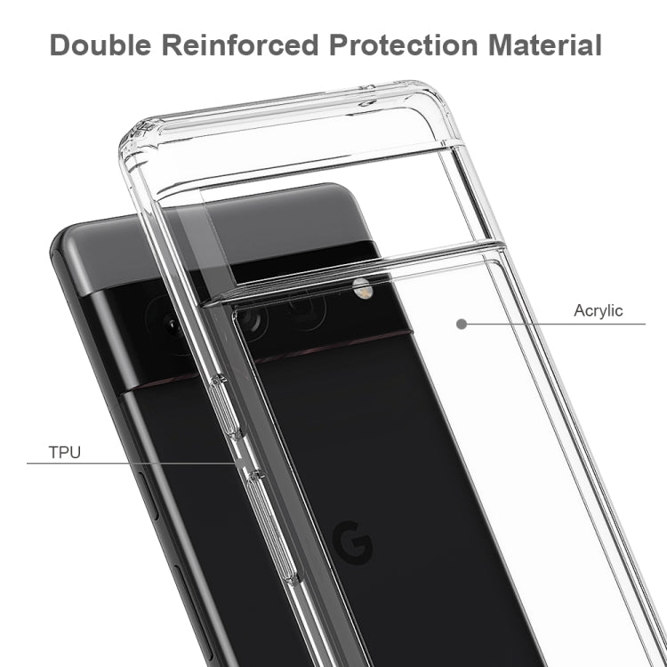 Transparent TPU and acrylic phone case with reinforced corners and camera opening for Pixel 7 Pro
