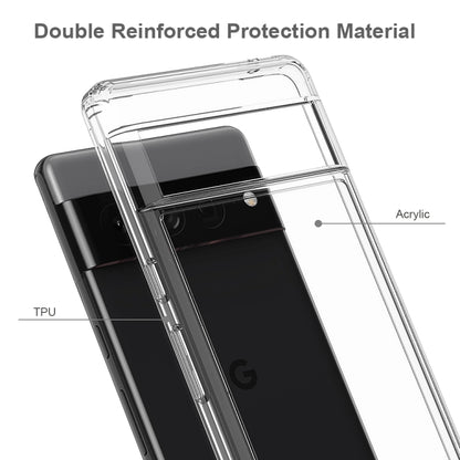 Transparent TPU and acrylic phone case with reinforced corners and camera opening for Pixel 7 Pro