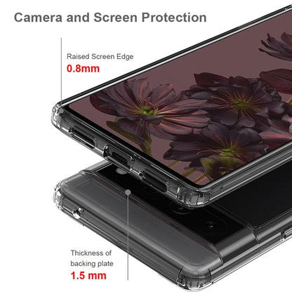 Clear case with 0.8 mm raised screen edge and 1.5 mm backing plate for Pixel 7 Pro