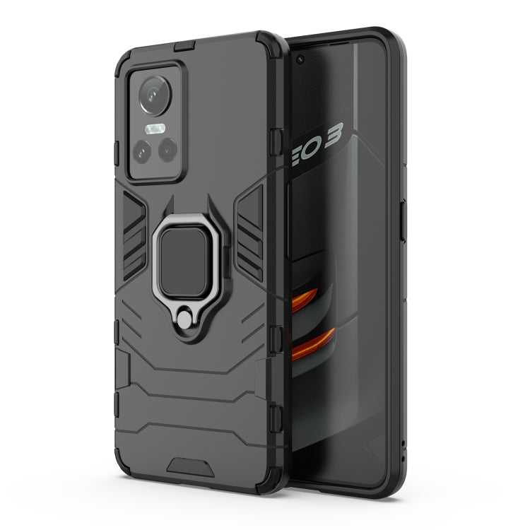 Shockproof phone case with TPU holder, black rugged back with camera cutouts.