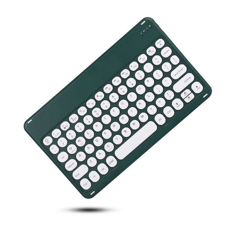 Dark night green Bluetooth keyboard with round keys and long center cutout