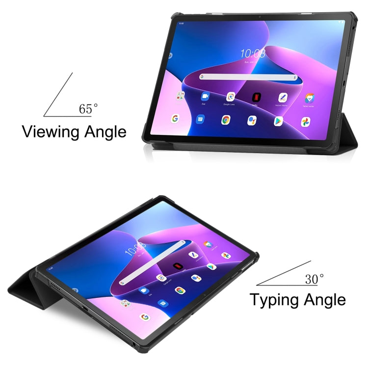 Black 3-fold tablet case with adjustable viewing and typing stand angles