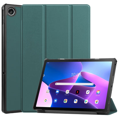 3-fold smart leather tablet case, teal green, with front stand