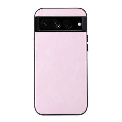 Cowhide-texture PU phone case, pink; back camera window and flash hole