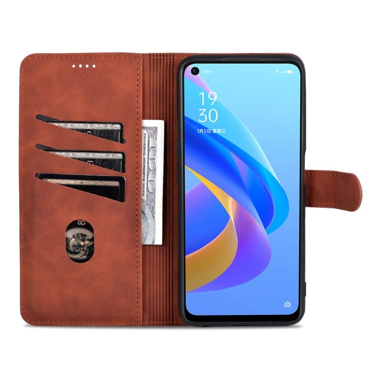 Brown flip leather phone case with inner card slots and cash pocket