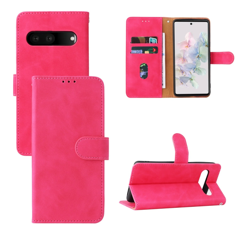 Rose red magnetic flip leather phone case with wallet pocket and viewing stand