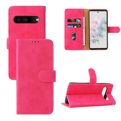 Rose red magnetic flip leather phone case with wallet pocket and viewing stand