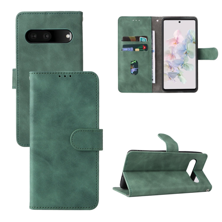 Green magnetic flip leather phone case with card pocket and front flap