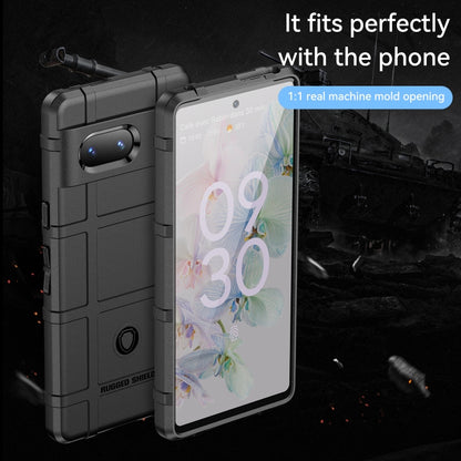 Full-coverage rugged TPU phone case for Google Pixel 7, charcoal grey with camera cutout