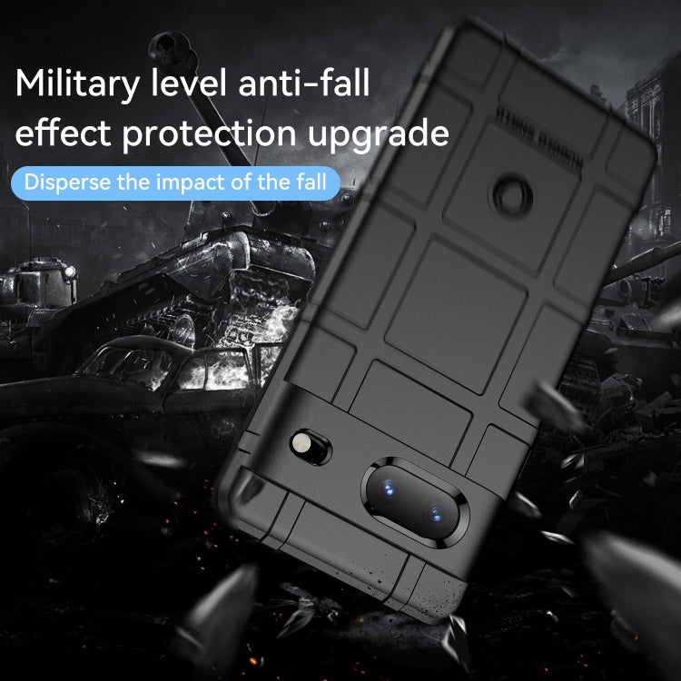 Rugged TPU phone case for Google Pixel 7, black with anti-fall protective frame