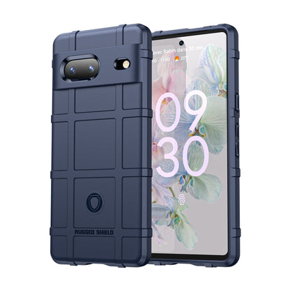 Rugged TPU phone case for Google Pixel 7, dark blue with textured back and cutouts