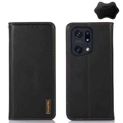 Black leather phone case with dual camera cutout and stitched edges, flip-style front.