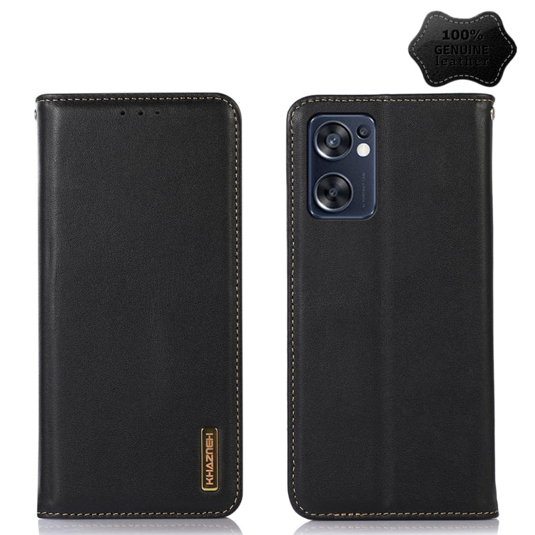 Cowhide leather phone case with stitched edges, black, dual-lens camera cutout