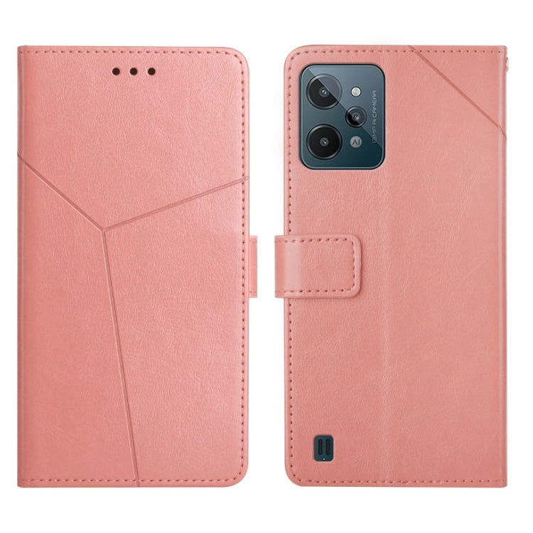 Pink flip leather phone case with card slot and camera cutout, magnetic closure