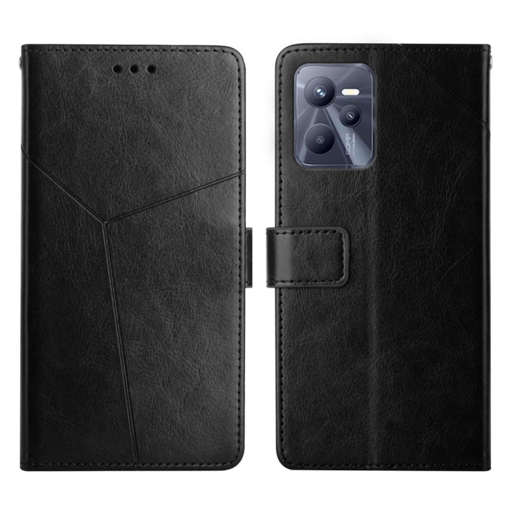 Black flip leather phone case with card slot and camera cutout, magnetic closure