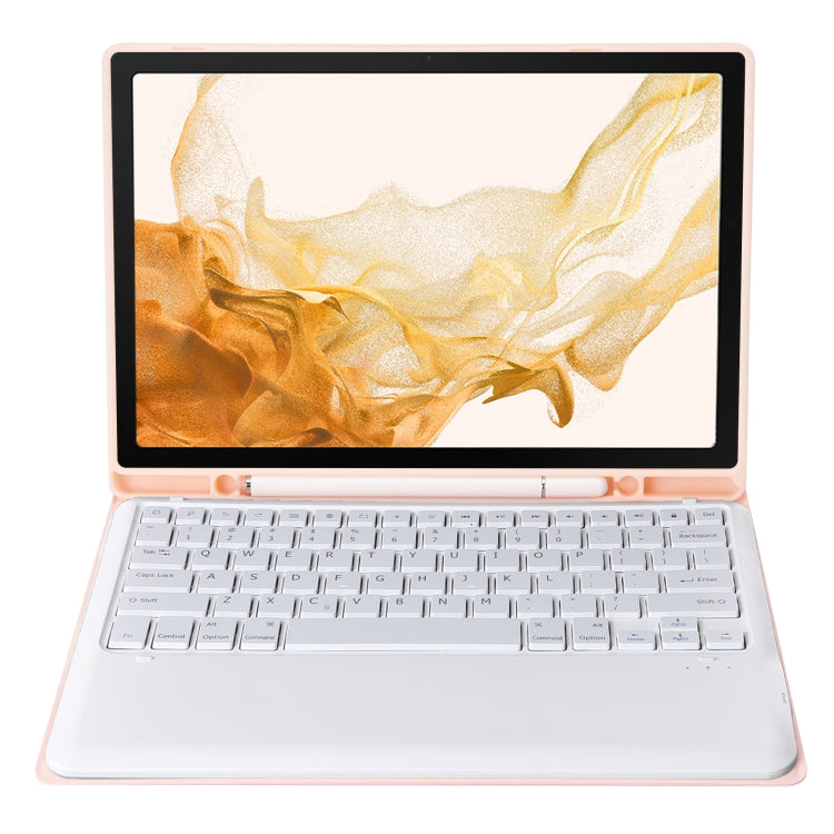 Pink folio keyboard case with detachable Bluetooth keyboard and tablet screen