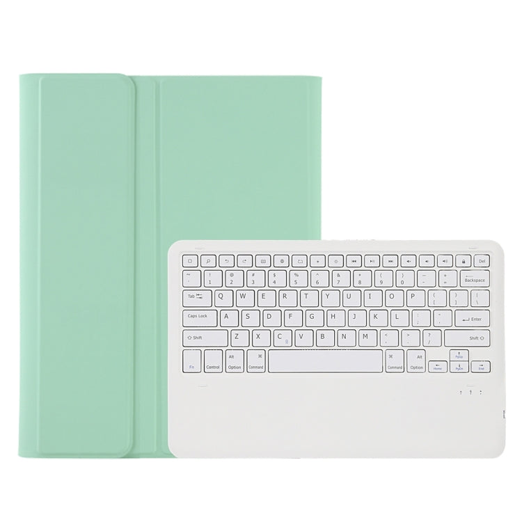Light green detachable Bluetooth keyboard case with folio cover