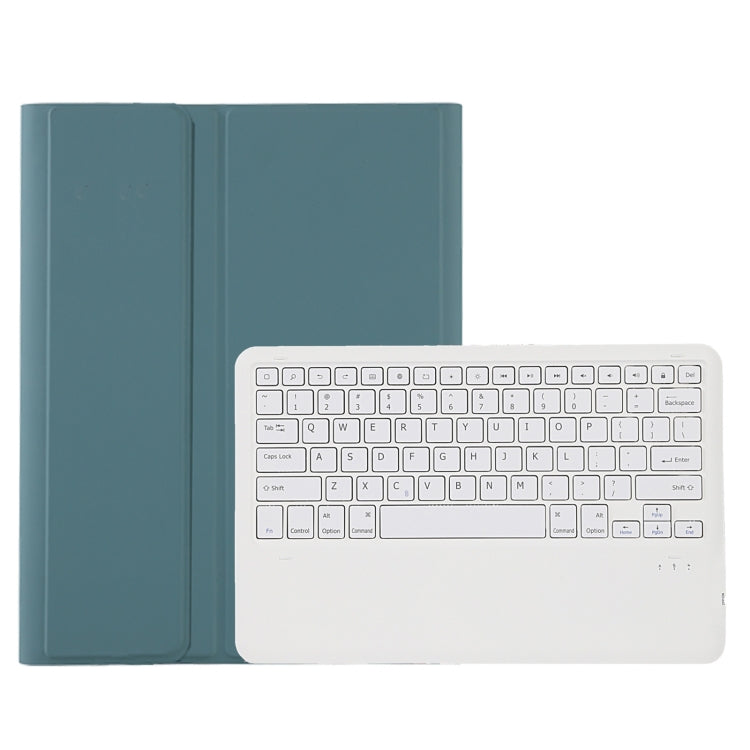 Dark green detachable Bluetooth keyboard case with folio cover and keyboard